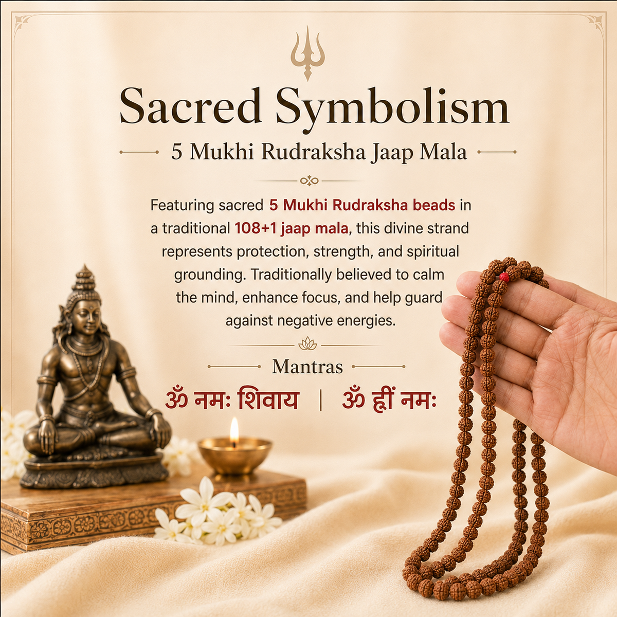 5 Mukhi Rudraksha Jaap Mala