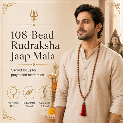 108-Bead Rudraksha Jaap Mala