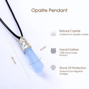 Opalite Crystal Point Pendant – Perfect for Meditation and Chakra Healing