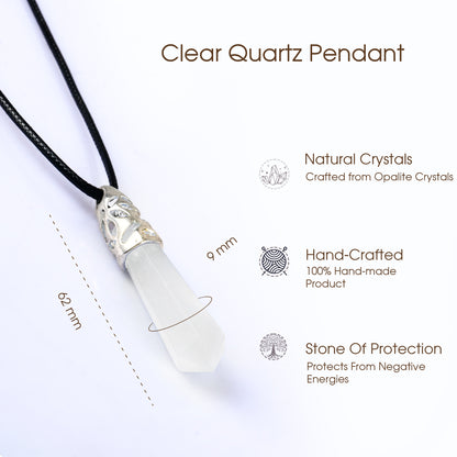 Clear Quartz Crystal Point Pendant