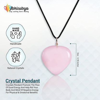 Rose Quartz Crystal Pendant For Women