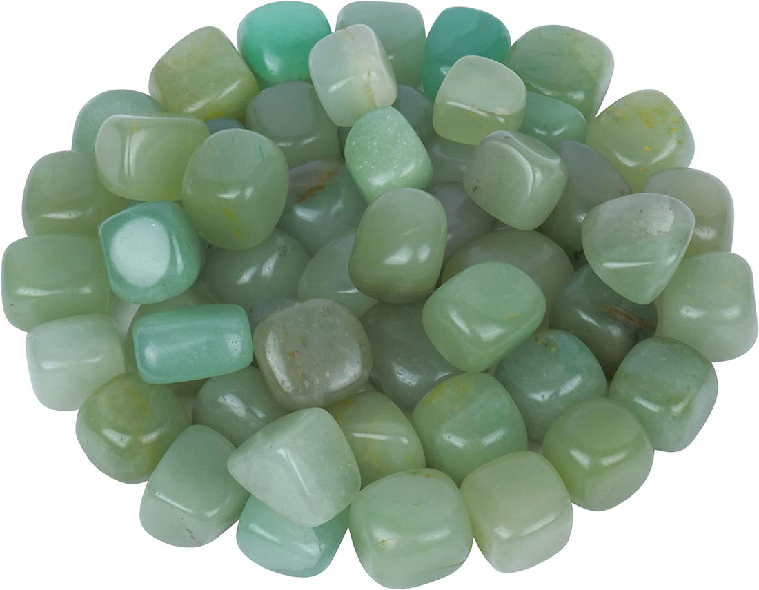 Green Jade Crystal Tumbled Stone For Healing (500Gm)