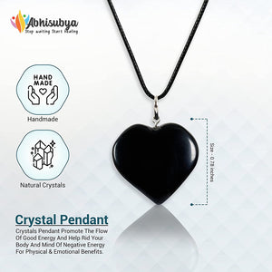 Black Obsidian Crystal Pendant For Women