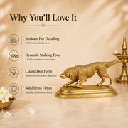 Handcrafted Brass Dog Idol