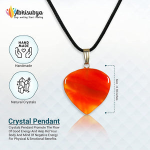 Carnelian Crystal Pendant For Women