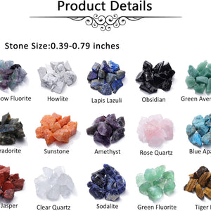 15 Healing Crystals and Stones Set - Raw Chakra Stones Collection
