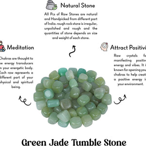 Green Jade Crystal Tumbled Stone For Healing (500Gm)