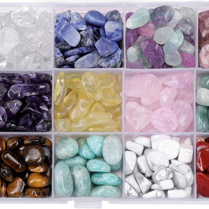 15 Healing Crystals and Stones Set - Tumbled and Polished Chakra Stone
