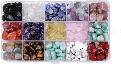 15 Healing Crystals and Stones Set - Tumbled and Polished Chakra Stones Collection