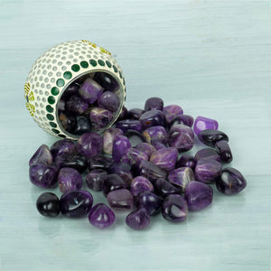 Amethyst Healing Tumbled Stone - Boost Energy and Inner Peace