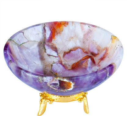 Handcrafted Amethyst Crystal Bowl for Healing and Home Decor 2 inch