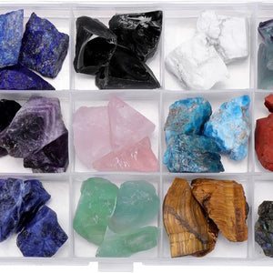 15 Healing Crystals and Stones Set - Raw Chakra Stones Collection