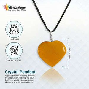 Yellow Aventurine Crystal Pendant For Women