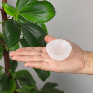 Selenite Crystal Bowl For Cleansing and Charging Crystals