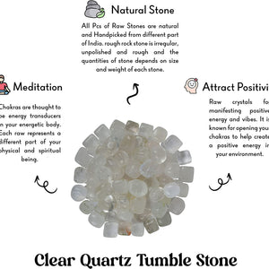 Tumbled Clear Quartz Crystal Crystal For Healing & Meditation (500Gm)