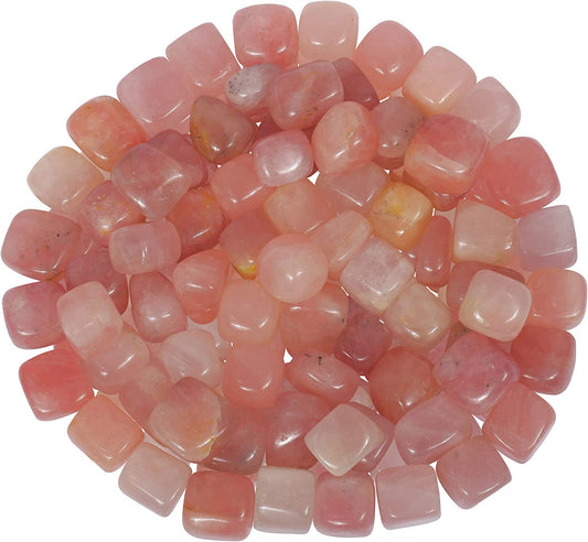 Rose Quartz Crystal For Healing, Tumbled Rose Quartz Gemstones (500GM)