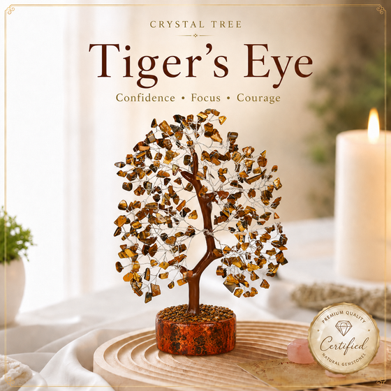 Buy Tiger’s Eye Crystal Wooden Tree