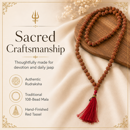 108-Bead Rudraksha Jaap Mala