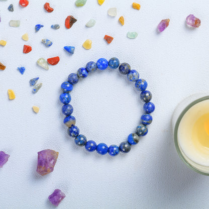 Lapis Lazuli Crystal Bracelet For Anxiety Relief