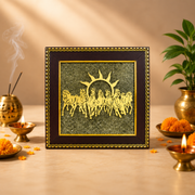 7 Horses on Raw Pyrite Frame
