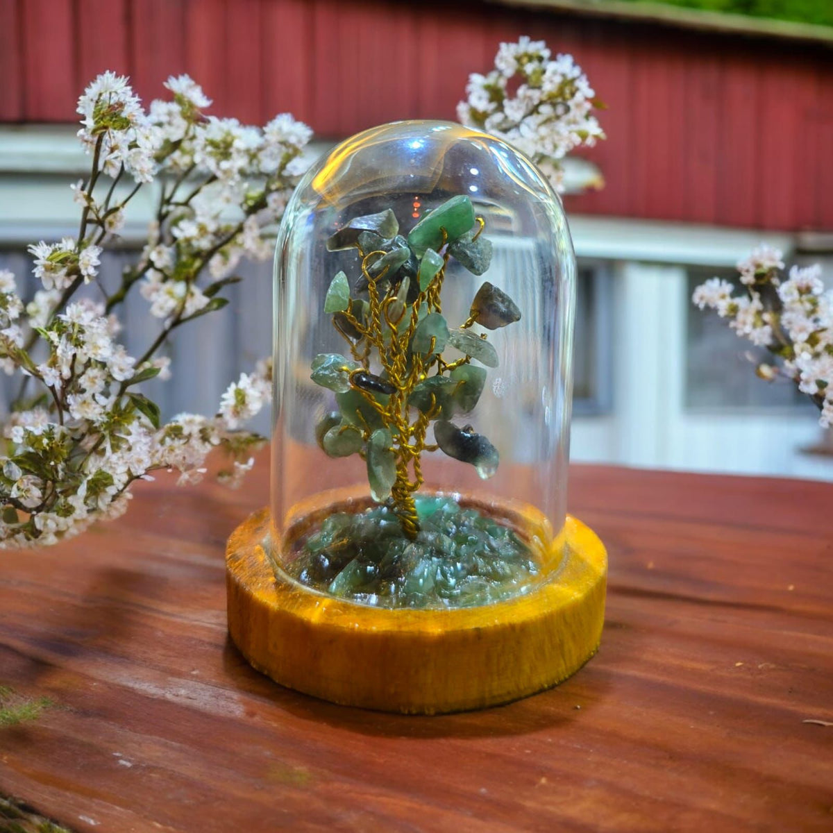 Green Aventurine Crystal Tree for Home Living Room