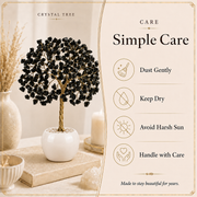 Black Tourmaline Crystal Tree with 300 Natural Stones