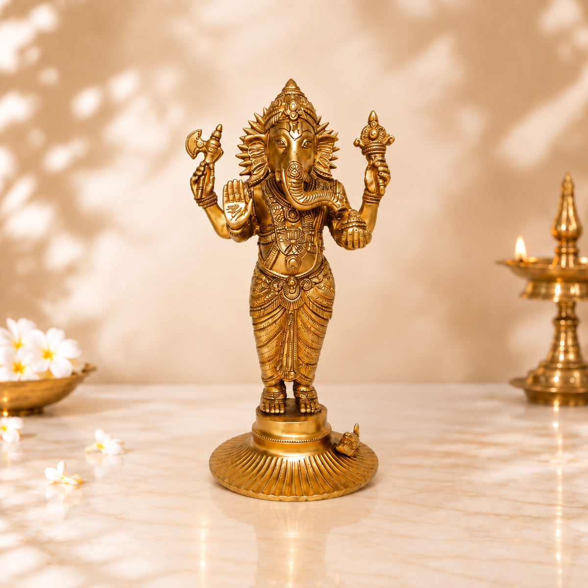 Handcrafted Brass Ganesha Idol
