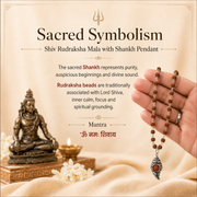 Shiv Rudraksha Mala with Shankh Pendant