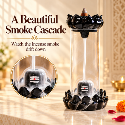 Shivling Backflow Incense Burner | Lotus Smoke Fountain