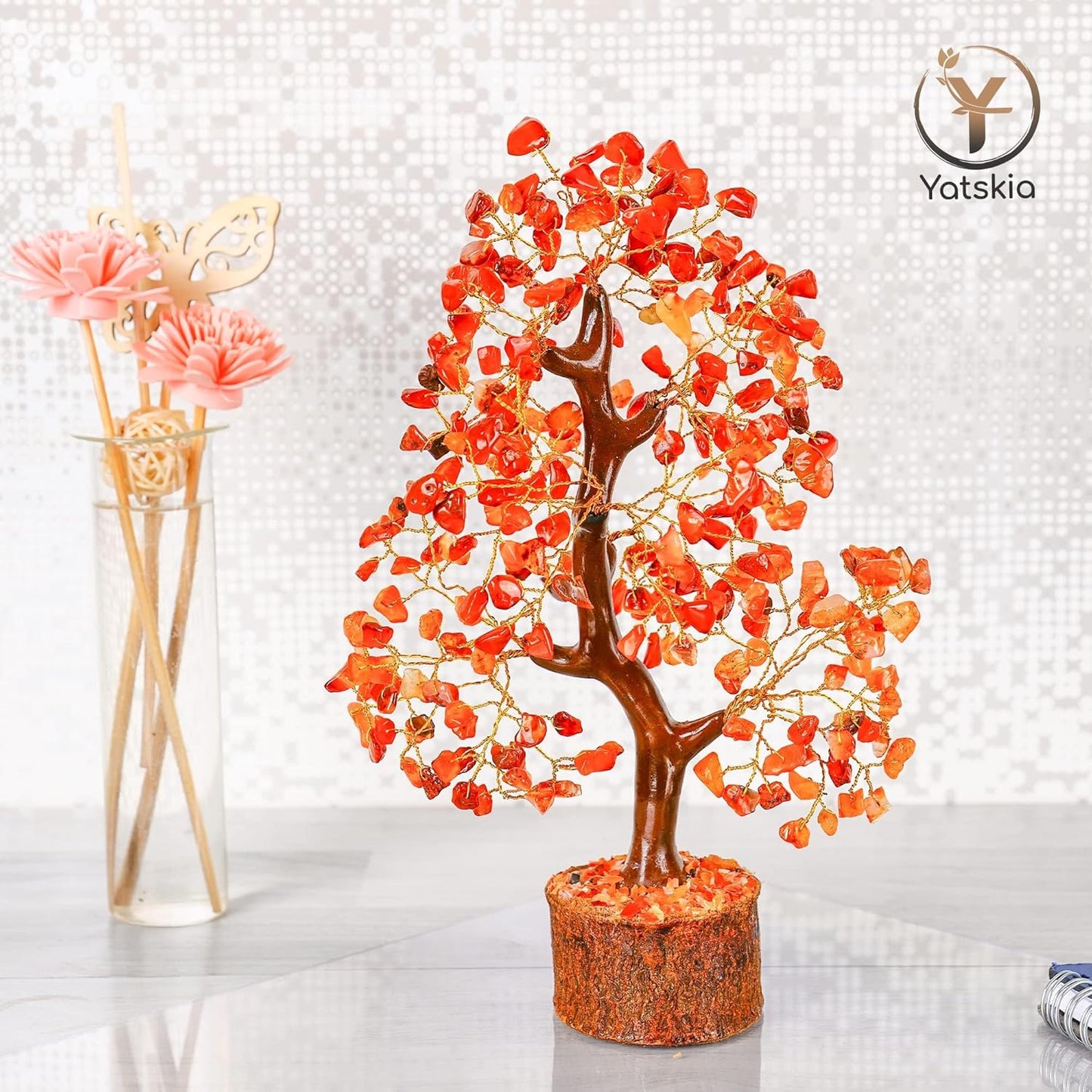 Carnelian Gemstone Tree Healing - Mom Birthday Gifts