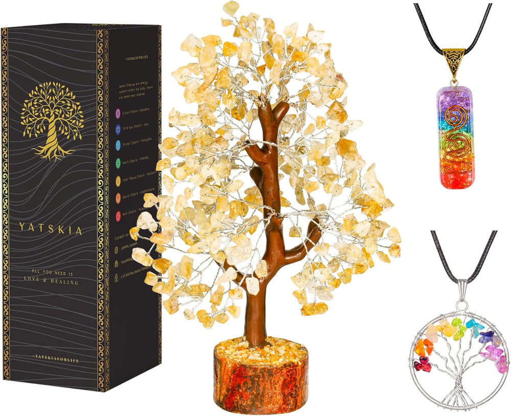 Citrine Crystal Tree | Decor Home Office Decor | Good Luck Gifts