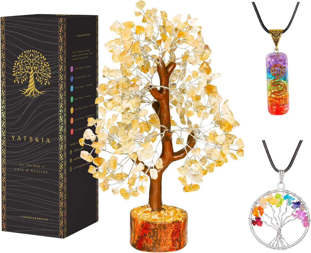 Citrine Crystal Tree | Decor Home Office Decor | Good Luck Gifts