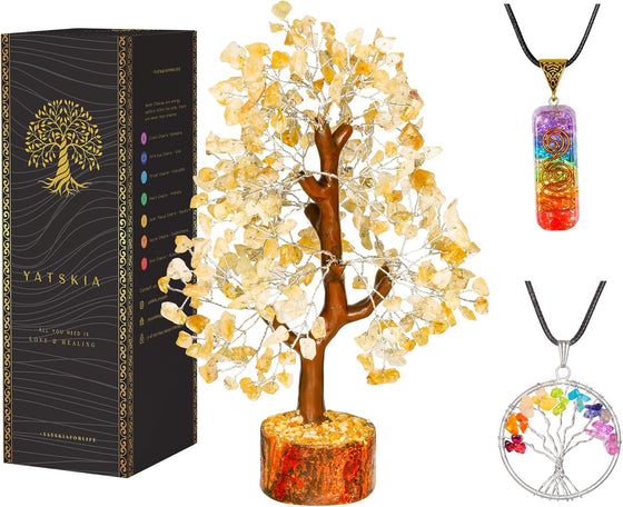 Citrine Crystal Tree | Decor Home Office Decor | Good Luck Gifts