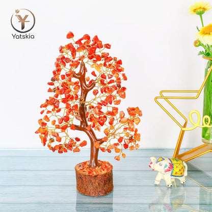 Carnelian Gemstone Tree - 10-12" Natural Healing Crystals Home Decor