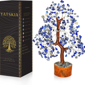 Lapis Lazuli Gemstone Crystals Tree Spiritual Gift Home Decor