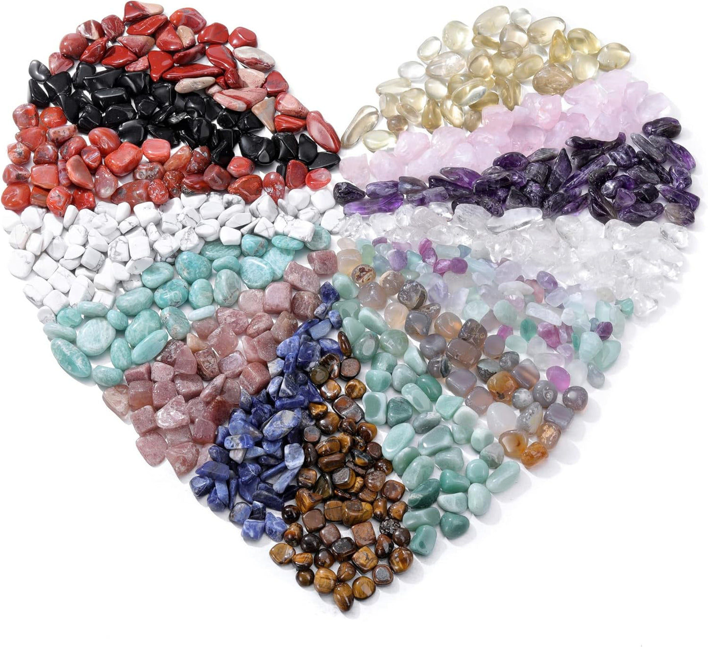 15 Healing Crystals and Stones Set - Tumbled and Polished Chakra Stones Collection