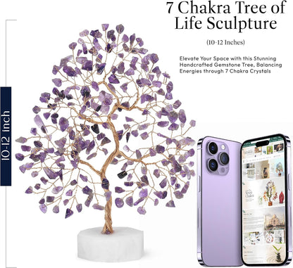 Amethyst Gemstone Tree Spiritual Growth, Healing, Clarity Crystal Tree