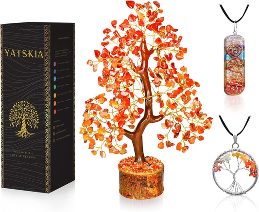 Carnelian Gemstone Tree Healing - Mom Birthday Gifts