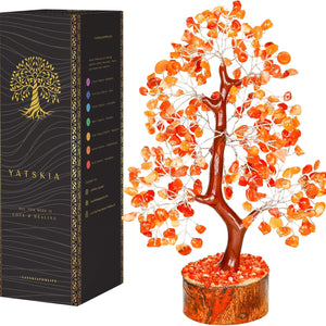 Carnelian Tree - 10-12 Inches Healing Crystals for Positive Energy