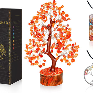 Carnelian Crystal Tree - Unique Crystal Gift For Women Birthday