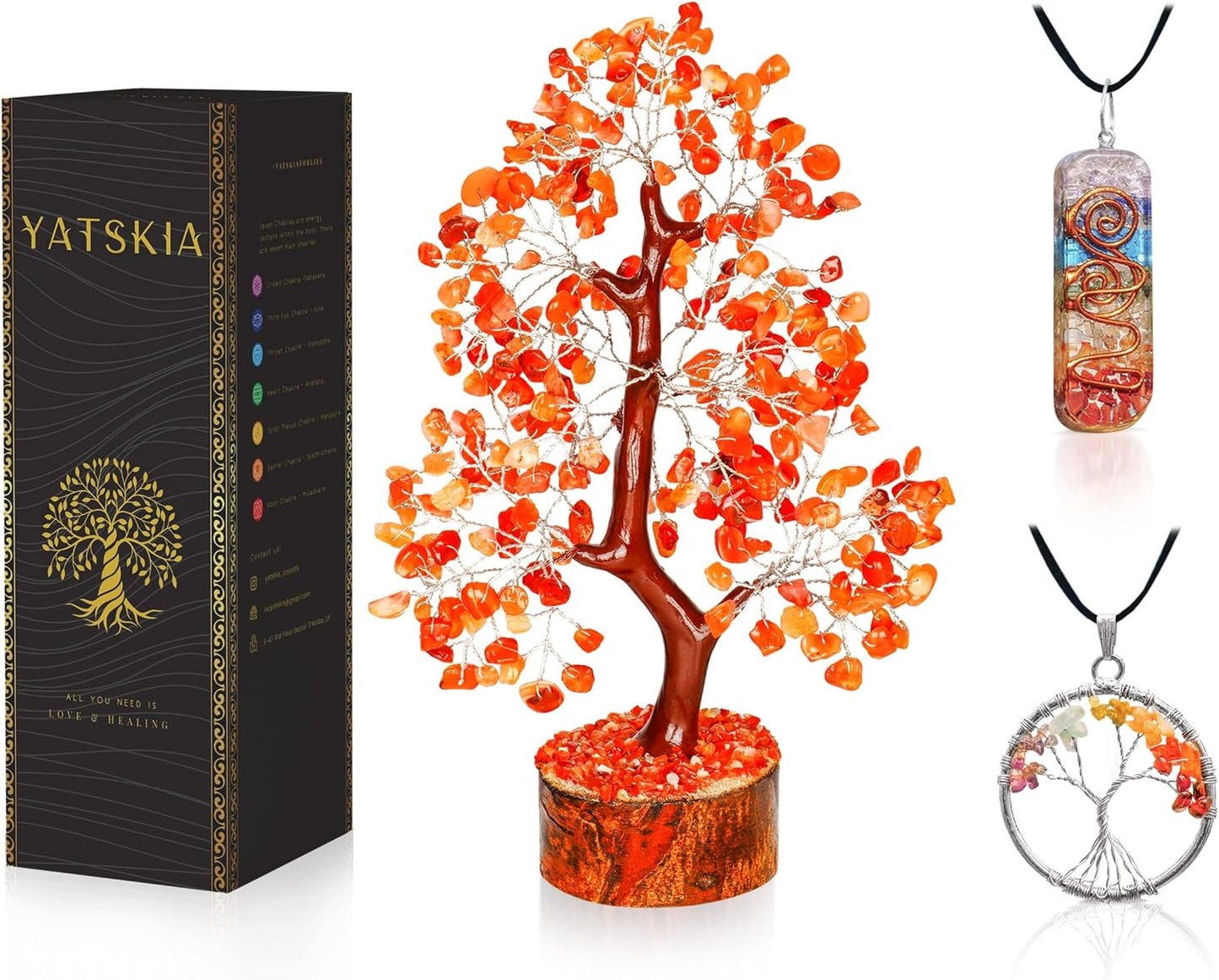 Carnelian Crystal Tree - Unique Crystal Gift For Women Birthday