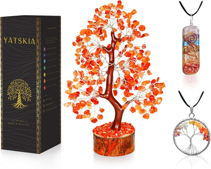 Carnelian Crystal Tree - Unique Crystal Gift For Women Birthday