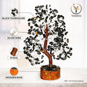 Black Tourmaline Crystal Tree - Protection