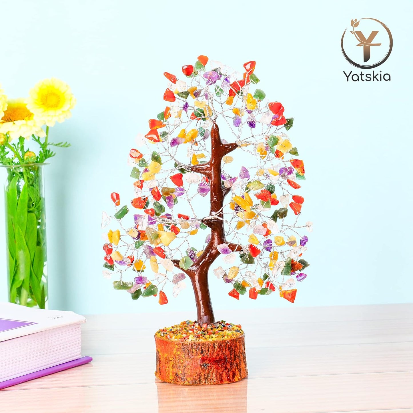 Mix Chakra Crystal Tree of Life Chakra Balancing , Home Decor