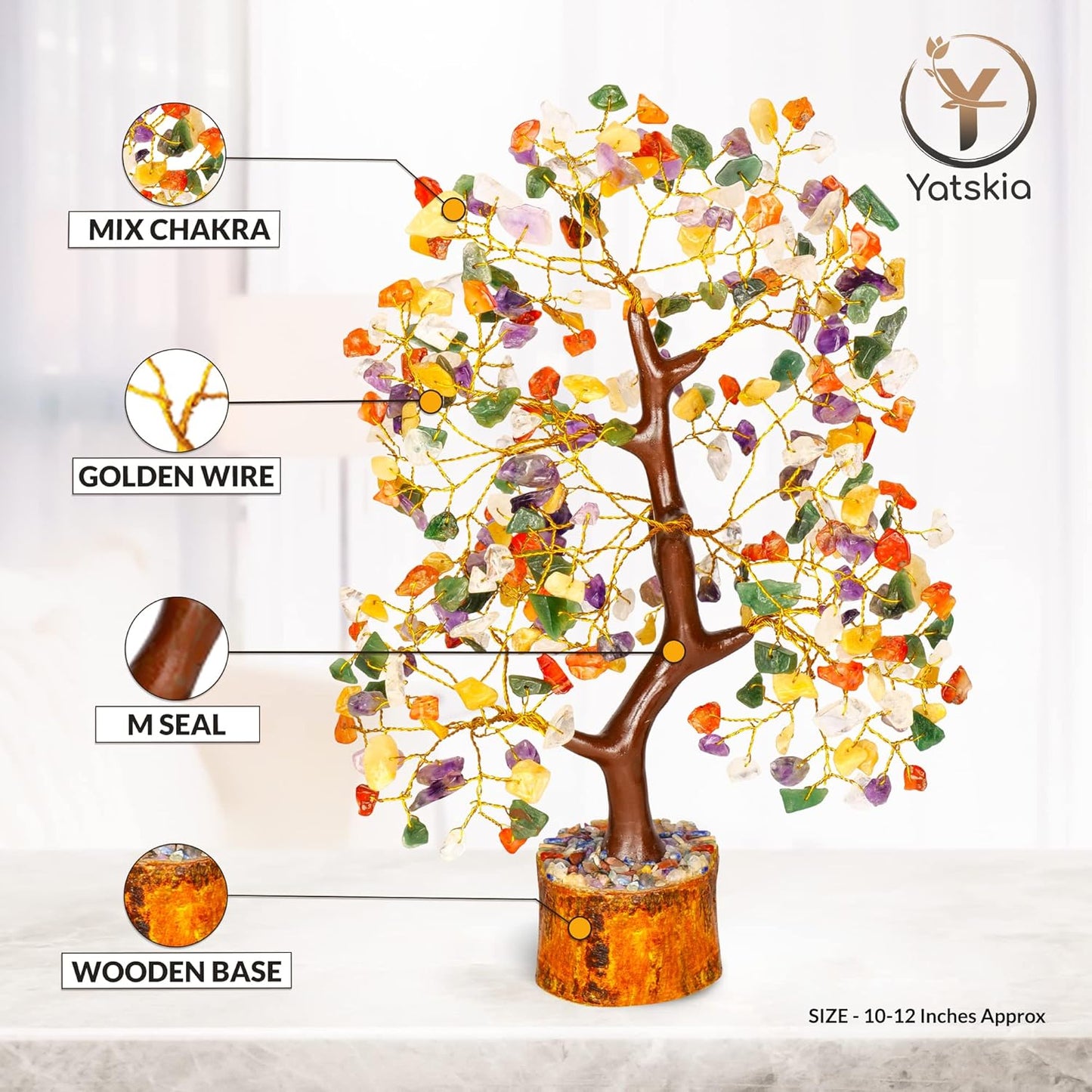 7 Chakra Crystal Tree - Office Decorations