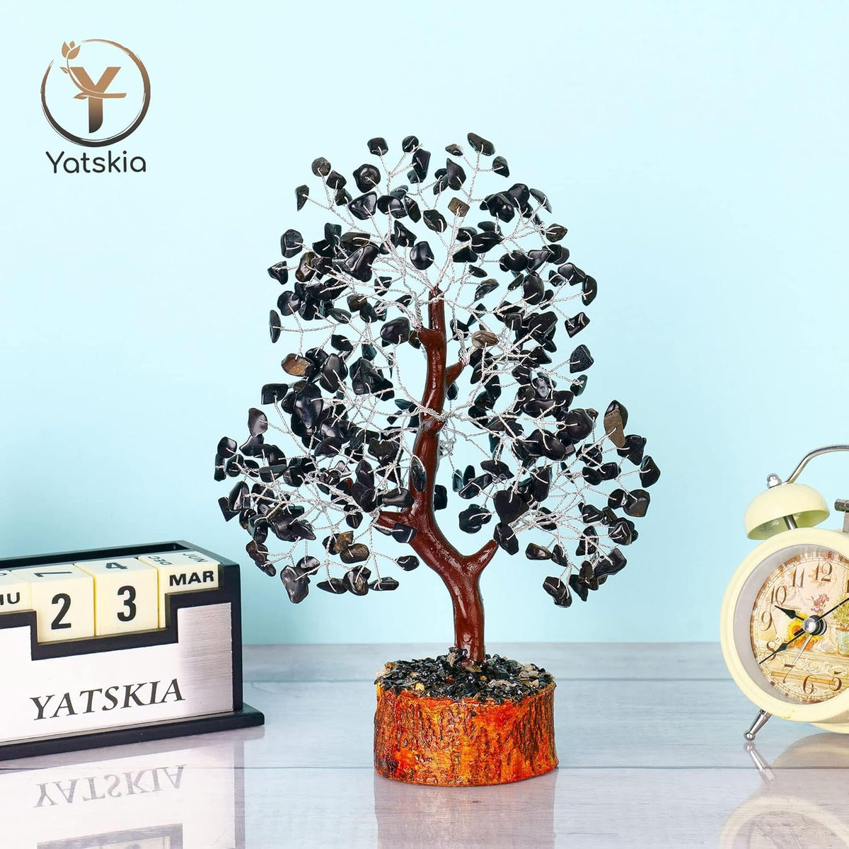 Black Tourmaline Crystal Tree - Protection
