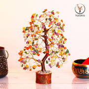 Mix Chakra Crystal Tree with Healing Pendant