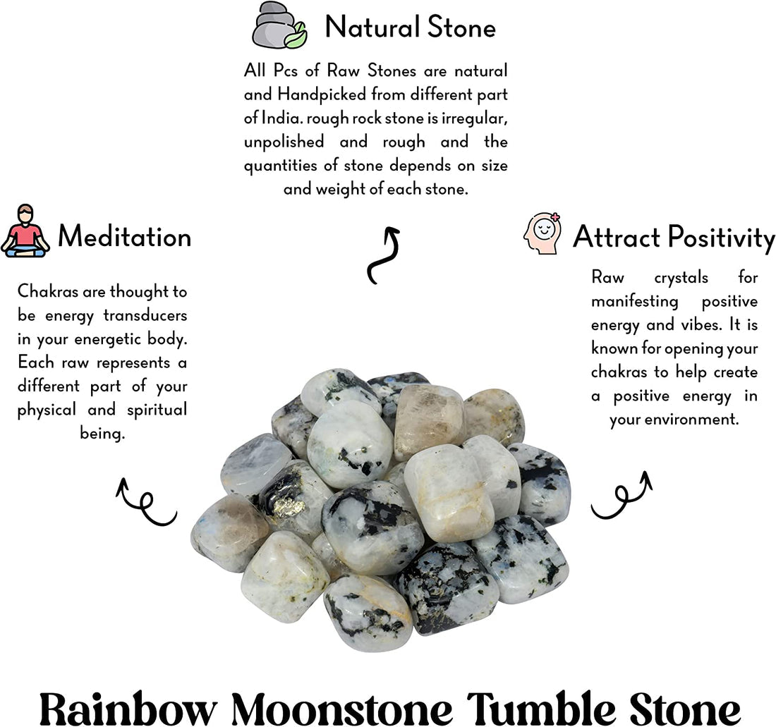 Tumbled Moonstone Crystal | Moonstone Healing Crystal (500Gm)