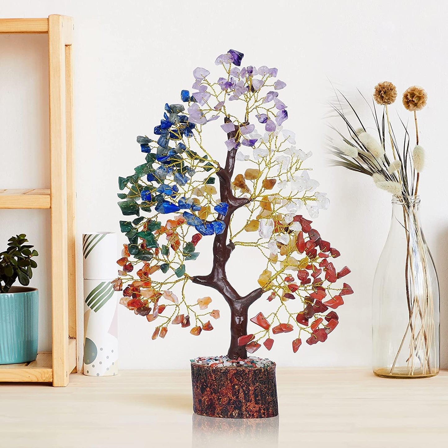 Seven Chakra Crystal Tree for Healing and Balancing Energy Home Decor