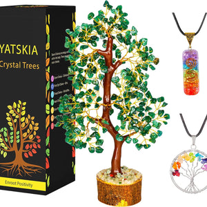 Green Aventurine Crystal Tree Gift For Mom - Healing Crystals Positive Energy
